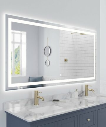 Arpella Lumina LED Lighted Vanity Mirror with Built-In Dimmer and Anti-Fog Feature - 70x36-70x36