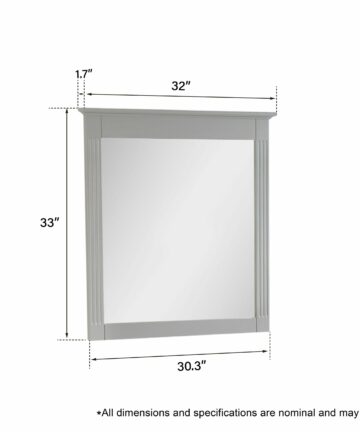 Modern 32'' W Bathroom / Vanity Mirror-Navy Blue