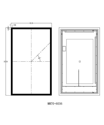 Modern Mirrors Equinox Wall Mounted Lighted Bathroom Mirror with Defogger, Touch Control LED Bathroom Vanity Mirrors-36*27