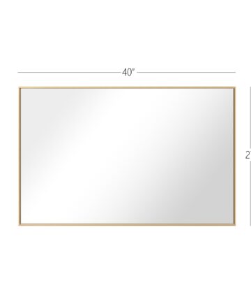 Rectangle Aluminum Framed Wall Mirror Bathroom Vanity Mirror-36"Wx27"H - Black