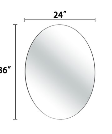 Modern Wall Mirror, Oval Mirror with Metal Framed, Bathroom Mirror with Round Corner Vanity Mirror for Vertical/Horizontal-Silver - 22W * 30H Inches