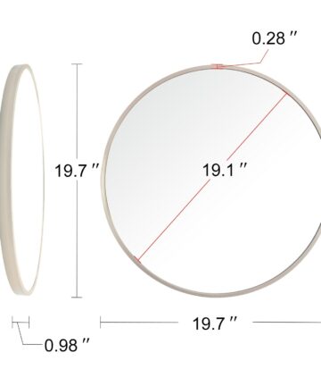 Wall Mirror 20" Round Mirror Metal for Bathroom Wall Decor Living Room-Gold